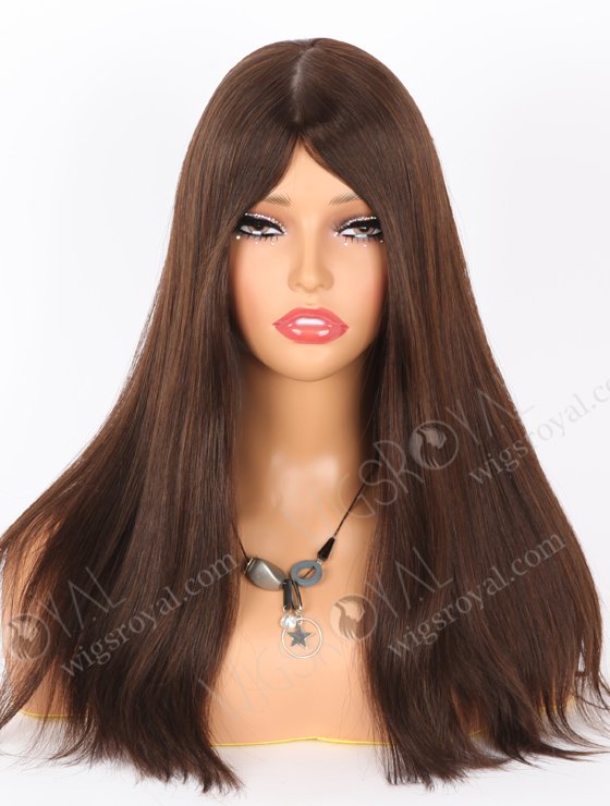 In Stock Chinese Virgin Hair 16" Natural Straight 2/3# Evenly Blended Color Jewish Wig JWS-07002-21848
