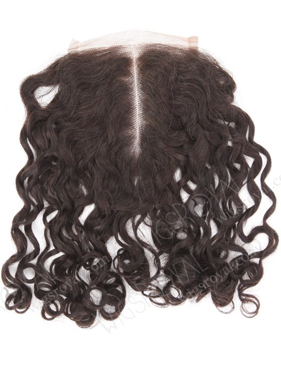 In Stock Brazilian Virgin Hair 12" Bouncy Curl(Looser Tip) Natural Color Top Closure STC-408-21910