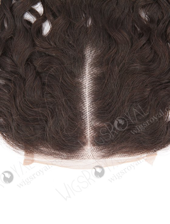 In Stock Brazilian Virgin Hair 12" Bouncy Curl(Looser Tip) Natural Color Top Closure STC-408-21913