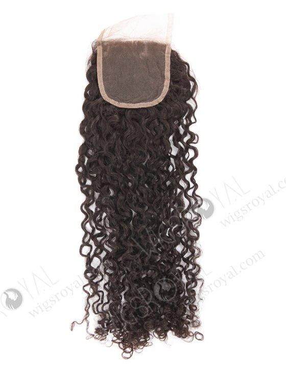 In Stock Brazilian Virgin Hair 24" Tight Pissy Curl Natural Color Top Closure STC-407-21907