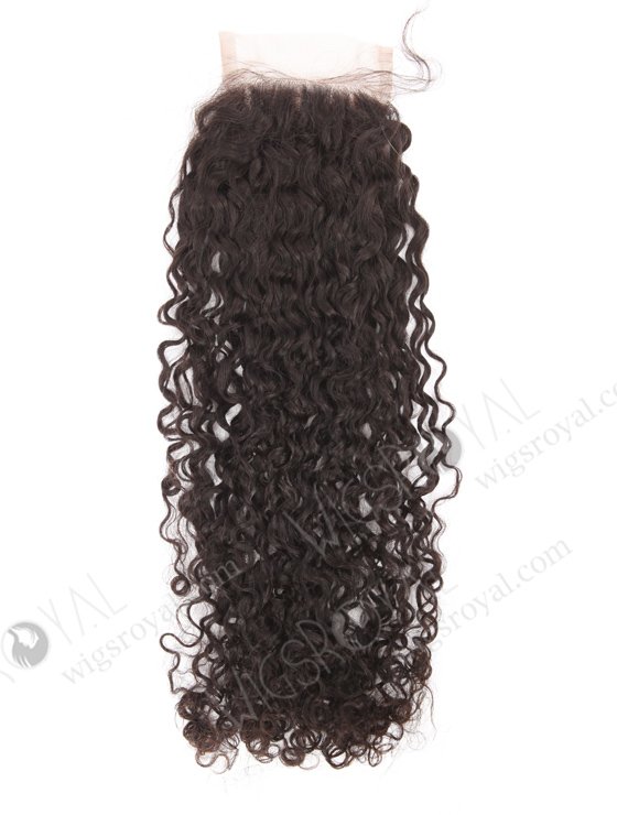 In Stock Brazilian Virgin Hair 22" Tight Pissy Curl Natural Color Top Closure STC-406-21895