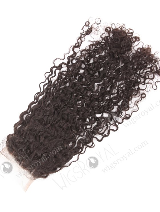 In Stock Brazilian Virgin Hair 22" Tight Pissy Curl Natural Color Top Closure STC-406-21894