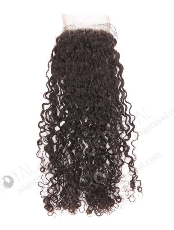 In Stock Brazilian Virgin Hair 22" Tight Pissy Curl Natural Color Top Closure STC-406-21896