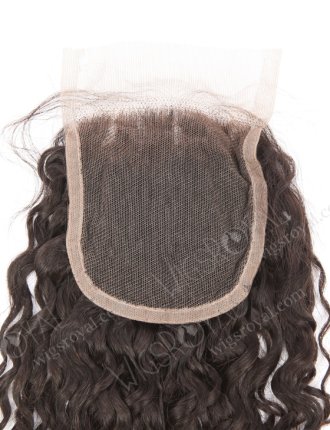 In Stock Brazilian Virgin Hair 22" Tight Pissy Curl Natural Color Top Closure STC-406