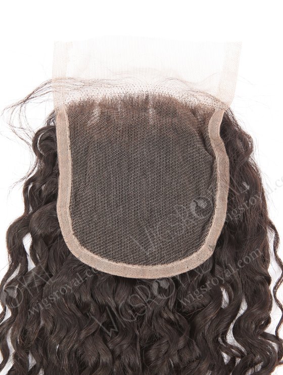 In Stock Brazilian Virgin Hair 22" Tight Pissy Curl Natural Color Top Closure STC-406-21899