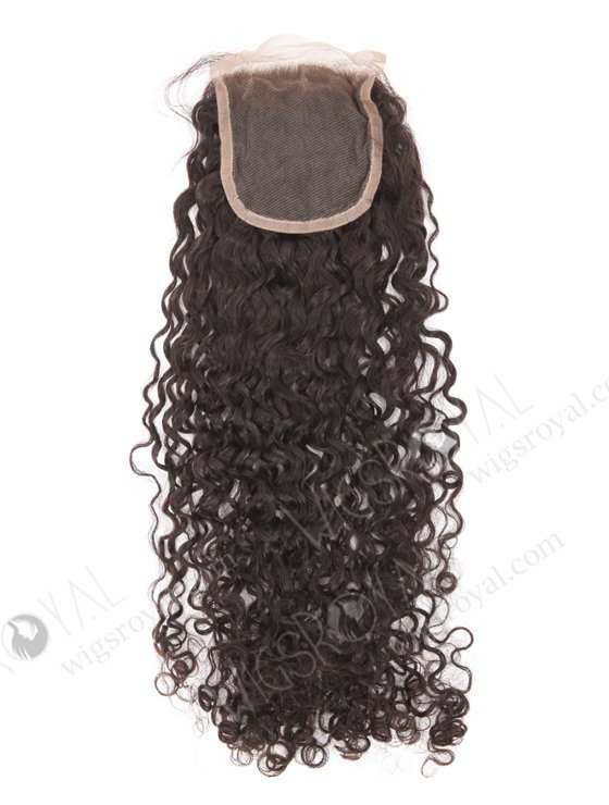 In Stock Brazilian Virgin Hair 22" Tight Pissy Curl Natural Color Top Closure STC-406-21898