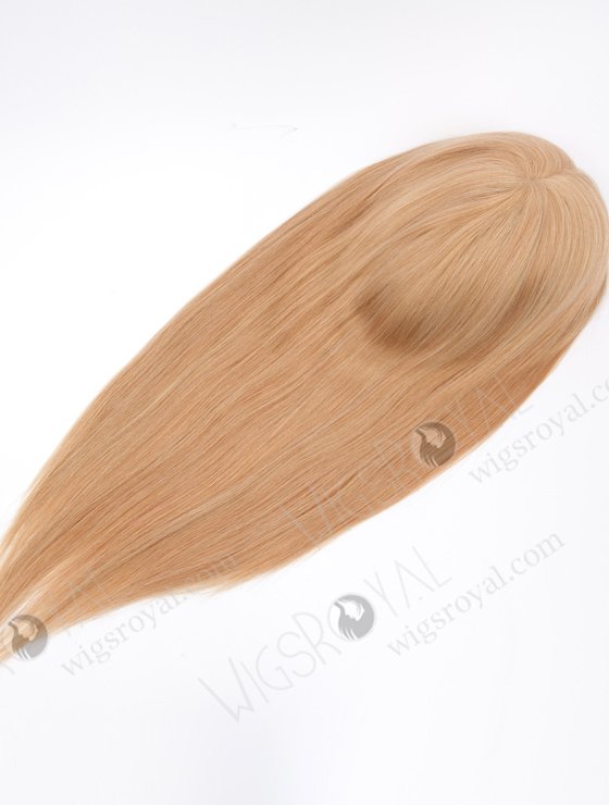 In Stock 9"*9" European Virgin Hair 18" Straight 22#(60%)/12#(40%) Blended Color Silk Top Hair Topper-116-22034