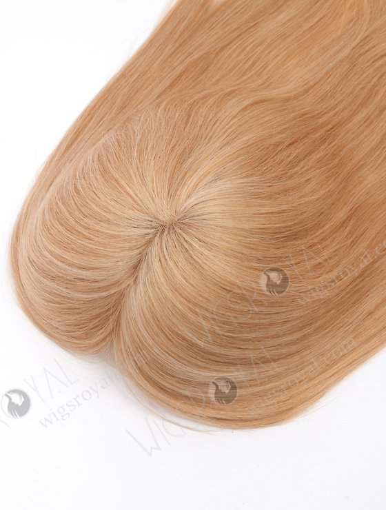 In Stock 9"*9" European Virgin Hair 18" Straight 22#(60%)/12#(40%) Blended Color Silk Top Hair Topper-116-22035