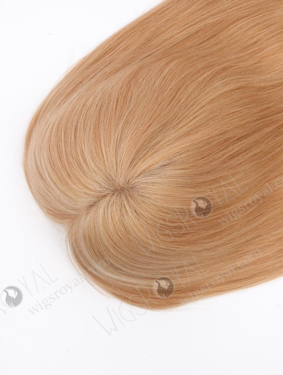 In Stock 9"*9" European Virgin Hair 18" Straight 22#(60%)/12#(40%) Blended Color Silk Top Hair Topper-116-22036