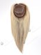 Most Natural Looking Silk Base Scalp Topper 16 Inch Real Human Hair Blonde with Brown Highlights Topper-113