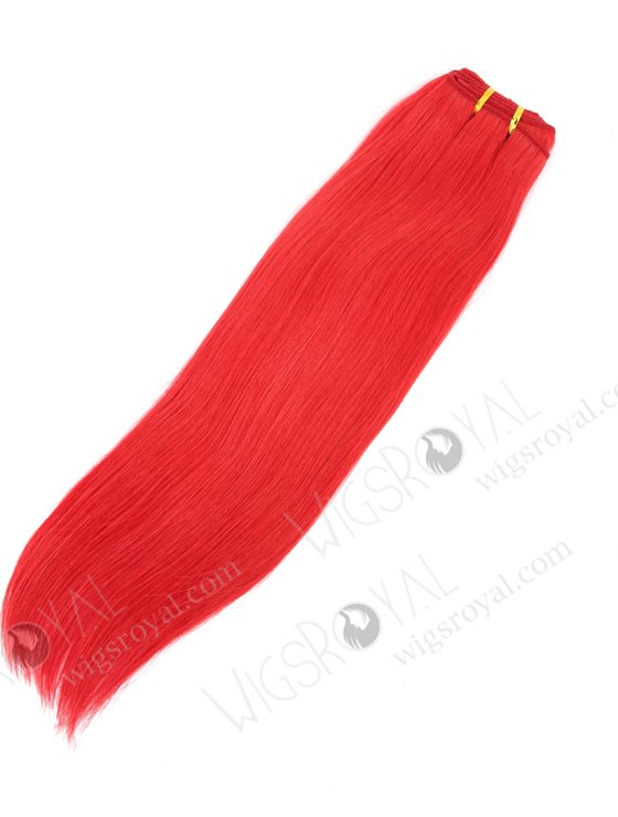 In Stock Brazilian Virgin Hair 16" Straight Red Color Machine Weft CSM-001-22074
