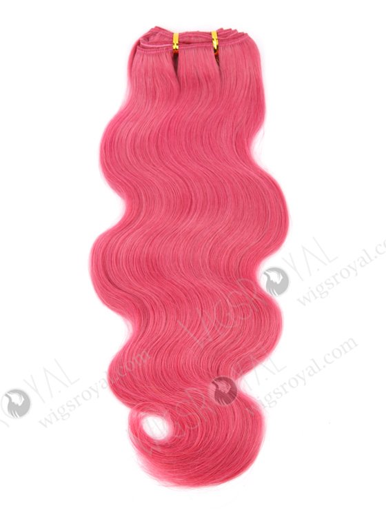 In Stock Brazilian Virgin Hair 16" Body Wave Pink Color Machine Weft CSM-010