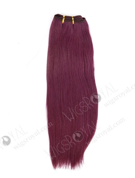 In Stock Brazilian Virgin Hair 16" Straight Purple Color Machine Weft CSM-011-22134