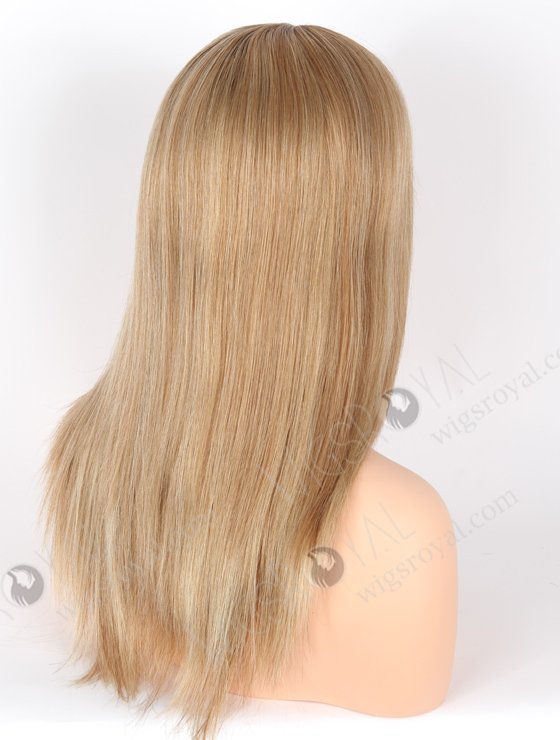 Custom Color 14'' European Virgin Hair Silk Top Full Lace With PU Wig WR-MOW-019-22344