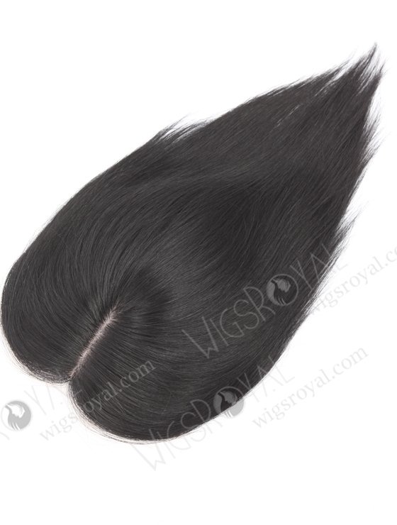 Black Color 8'' European Virgin Human Hair Silk Top Lace Toppers WR-TC-075-22364