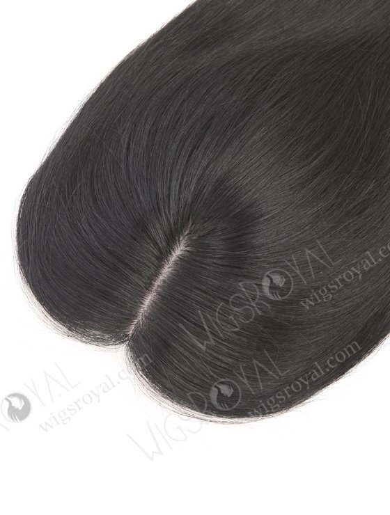 Black Color 8'' European Virgin Human Hair Silk Top Lace Toppers WR-TC-075-22366