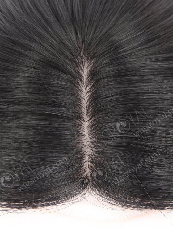Black Color 8'' European Virgin Human Hair Silk Top Lace Toppers WR-TC-075-22365