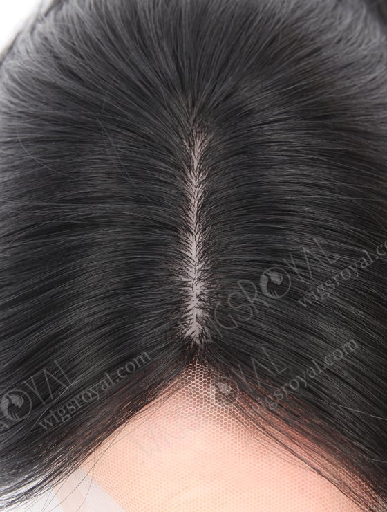 Black Color 8'' European Virgin Human Hair Silk Top Lace Toppers WR-TC-075-22367