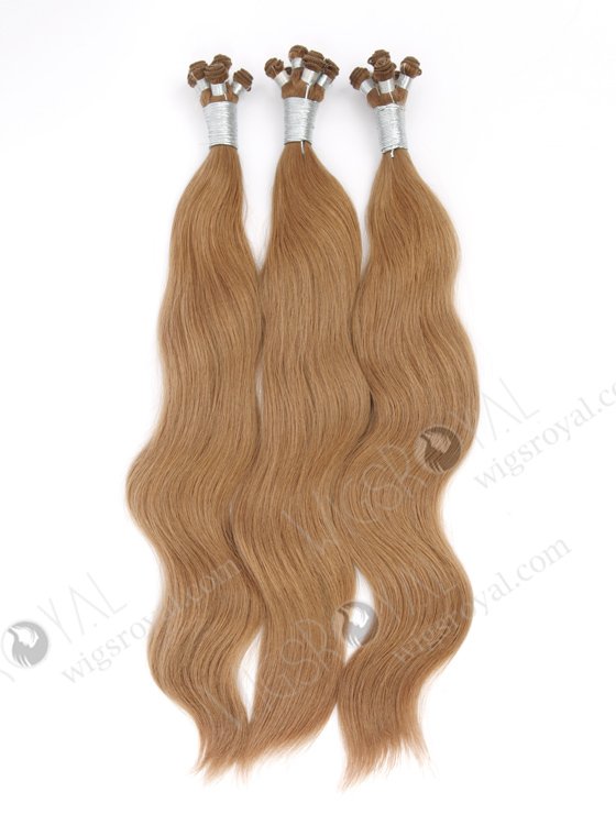 In Stock Brazilian Virgin Hair 20" Natural Straight 8# Color Hand-tied Weft SHW-032-22374