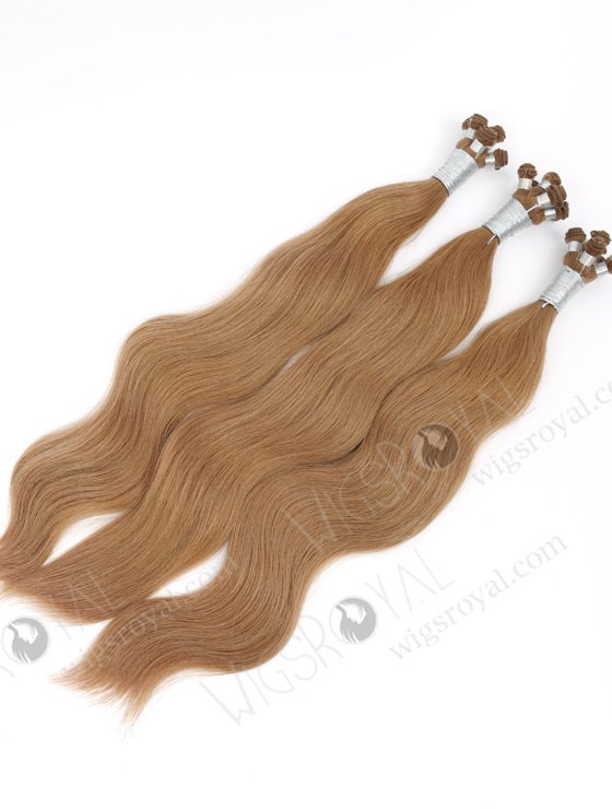 In Stock Brazilian Virgin Hair 20" Natural Straight 8# Color Hand-tied Weft SHW-032-22375