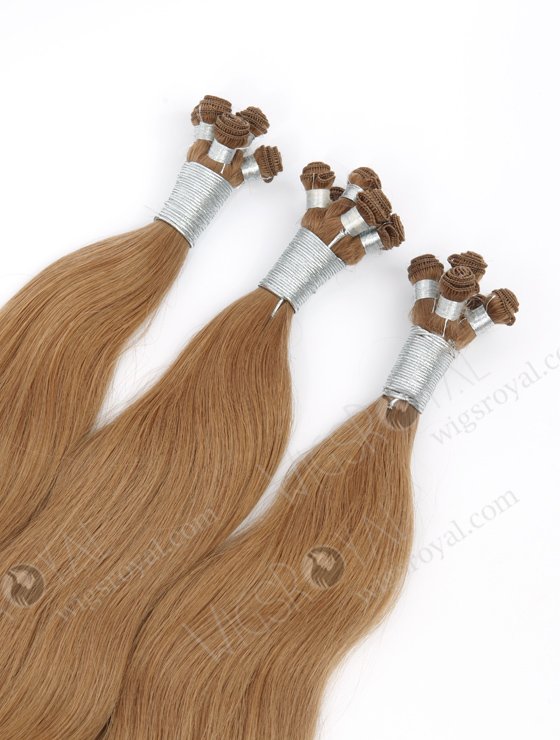 In Stock Brazilian Virgin Hair 20" Natural Straight 8# Color Hand-tied Weft SHW-032-22376