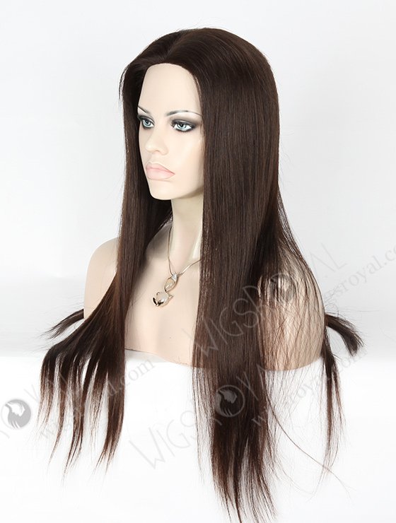 In Stock European Virgin Hair 22" Natural Straight Natural Color Silk Top Glueless Wig GL-08008-22397