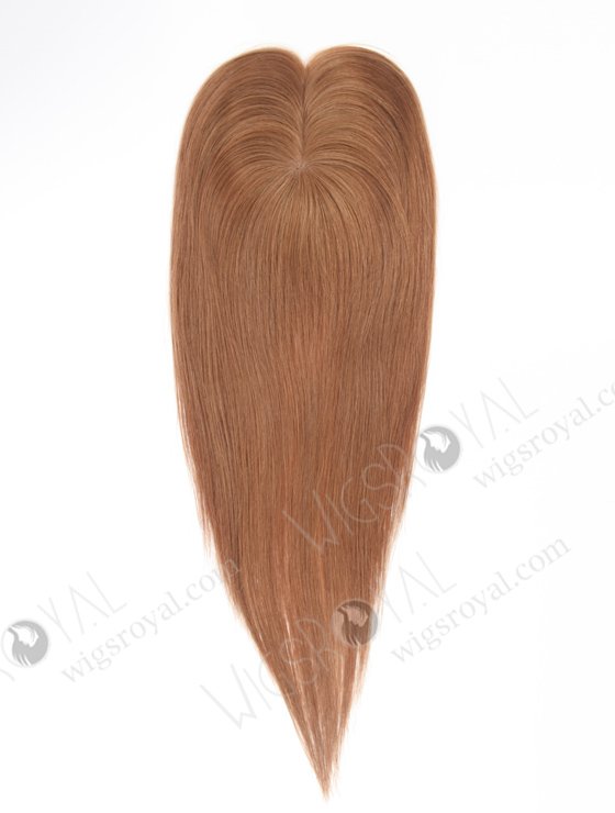 Luxury Mini Hair Topper Mono Top Brown Color | In Stock 2.75"*5.25" European Virgin Hair 16" Straight 9# Color Monofilament Hair Topper-127-22422