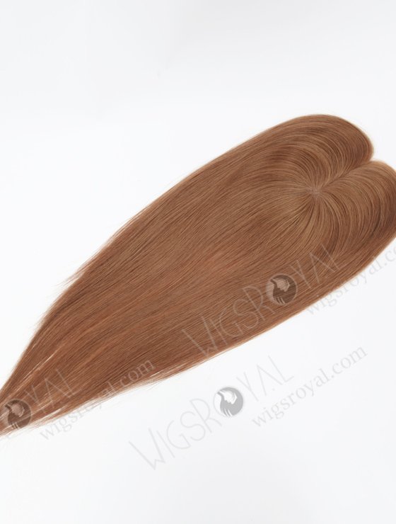 Luxury Mini Hair Topper Mono Top Brown Color | In Stock 2.75"*5.25" European Virgin Hair 16" Straight 9# Color Monofilament Hair Topper-127-22423