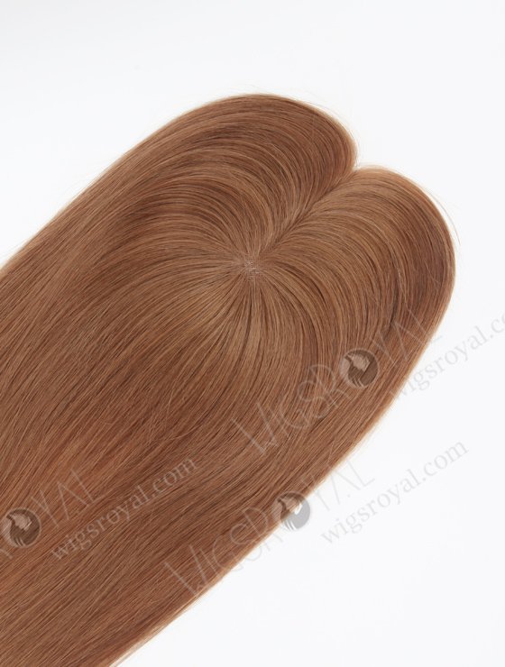 Luxury Mini Hair Topper Mono Top Brown Color | In Stock 2.75"*5.25" European Virgin Hair 16" Straight 9# Color Monofilament Hair Topper-127-22424