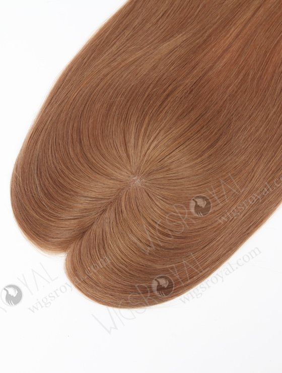 Luxury Mini Hair Topper Mono Top Brown Color | In Stock 2.75"*5.25" European Virgin Hair 16" Straight 9# Color Monofilament Hair Topper-127-22425