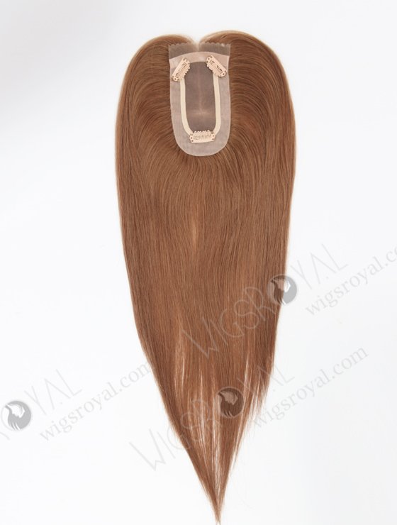Luxury Mini Hair Topper | 16 Inch European Hair Mono Top Brown Hair Topper-127
