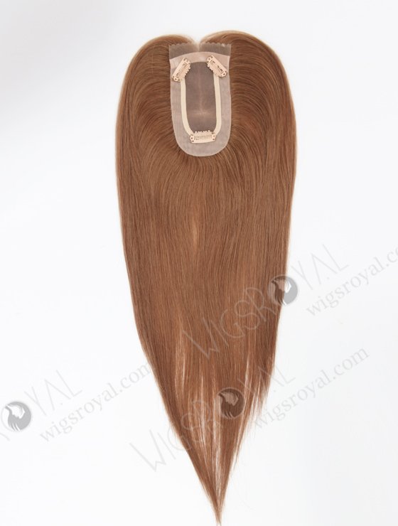 Luxury Mini Hair Topper Mono Top Brown Color | In Stock 2.75"*5.25" European Virgin Hair 16" Straight 9# Color Monofilament Hair Topper-127-22429