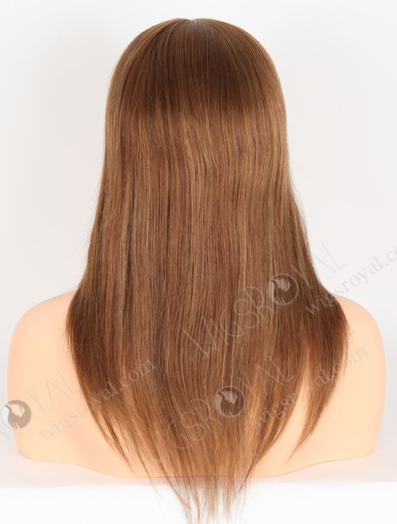 In Stock European Virgin Hair 16" Straight 6# with 8#, 9# Highlights Color Monofilament Top Glueless Wig GLM-08010-22437
