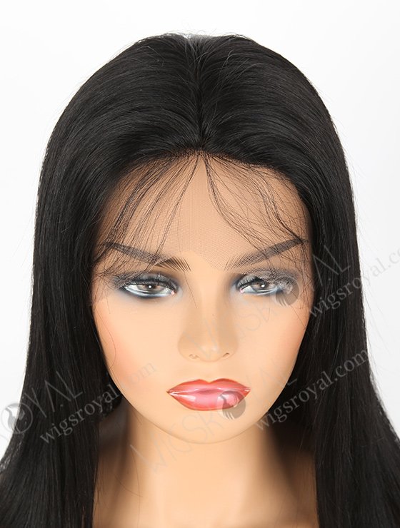 In Stock Indian Remy Hair 14" Straight 1# Color Silk Top Full Lace Wig STW-005-22464