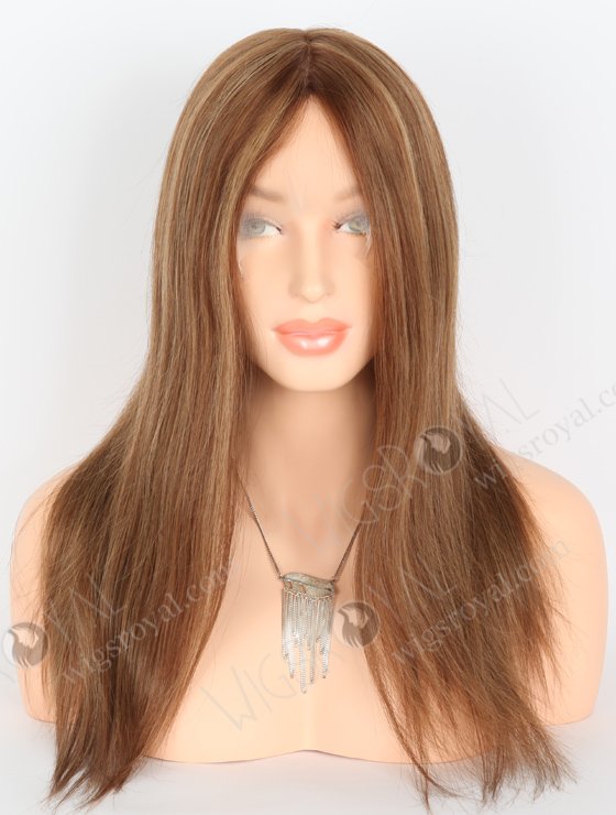 In Stock European Virgin Hair 14" Straight 6#/8#/9# Highlights Color Lace Front Silk Top Glueless Wig GLL-08055-22496
