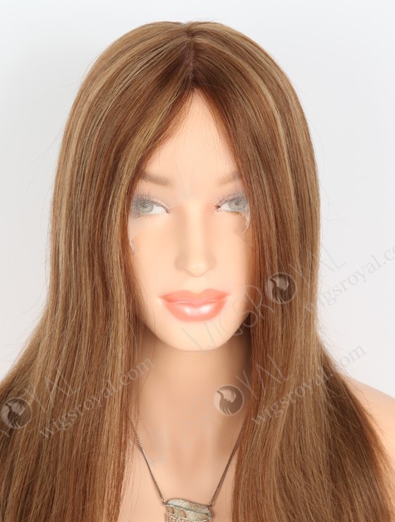 In Stock European Virgin Hair 14" Straight 6#/8#/9# Highlights Color Lace Front Silk Top Glueless Wig GLL-08055-22497