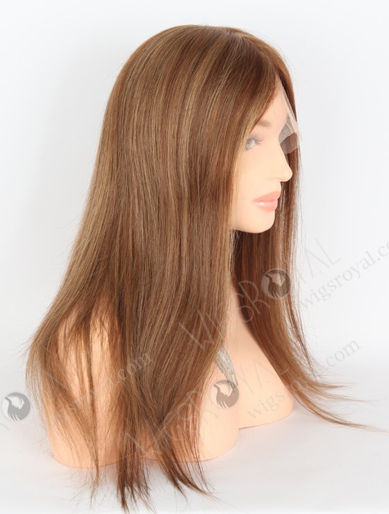 In Stock European Virgin Hair 14" Straight 6#/8#/9# Highlights Color Lace Front Silk Top Glueless Wig GLL-08055-22500