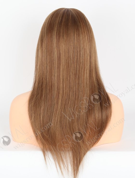 In Stock European Virgin Hair 14" Straight 6#/8#/9# Highlights Color Lace Front Silk Top Glueless Wig GLL-08055-22498