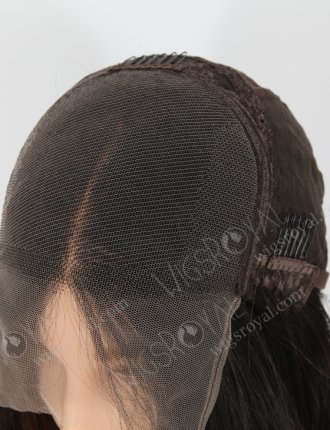 Dark Root With Brown Highlight White ColorHuman Hair Lace Front Wigs WR-CLF-039