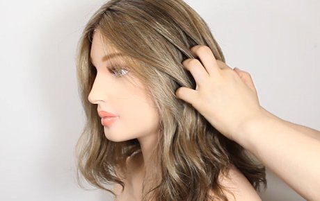  Completely glueless wig for beginners, zero adhesive no spray/glue -（GLM-08004）