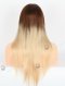 Dark Root Ombre Color Blonde Silky Straight Lace Front Wigs WR-CLF-043
