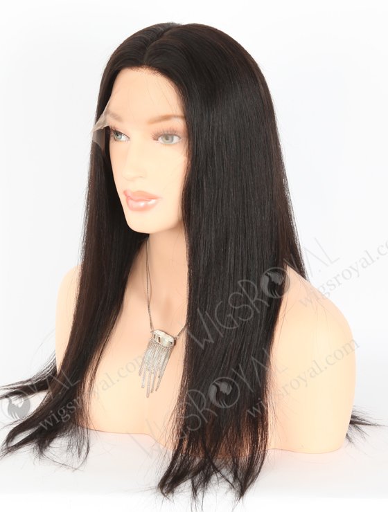In Stock Indian Remy Hair 20" Light Yaki Natural Color Silk Top Full Lace Wig STW-073-22825