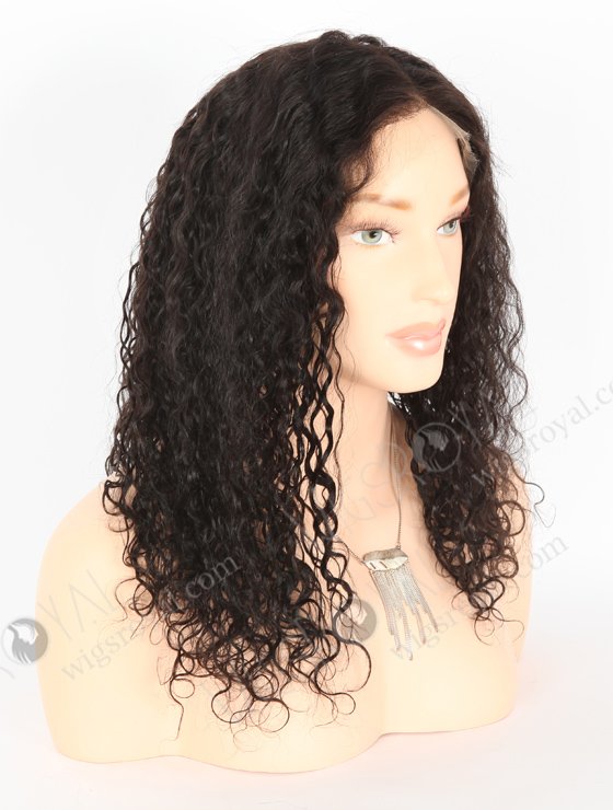 In Stock Indian Remy Hair 18" Curly As Pic 1b# Color Full Lace Wig FLW-01901-22809