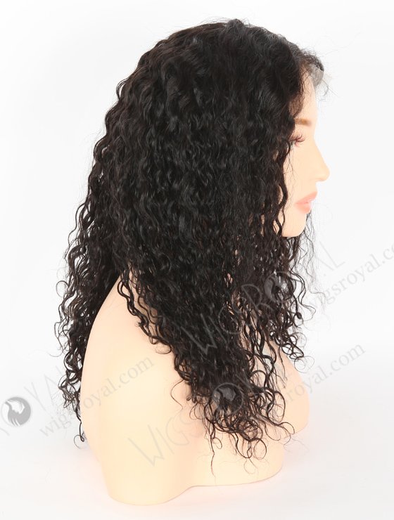 In Stock Indian Remy Hair 18" Curly As Pic 1b# Color Full Lace Wig FLW-01901-22808