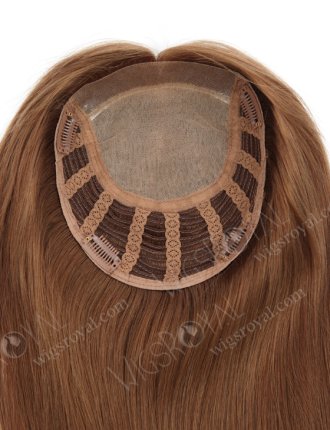 Open Weft Human Hair Topper With PU Front Topper-128