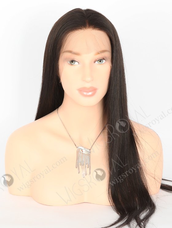 In Stock Brazilian Virgin Hair 22" Straight Natural Color Full Lace Wig FLW-04238-23012