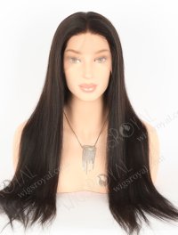 Natural Looking Pre Plucked Full Lace Wigs 24 Inch Natural Color Brazilian Virgin Hair FLW-04240