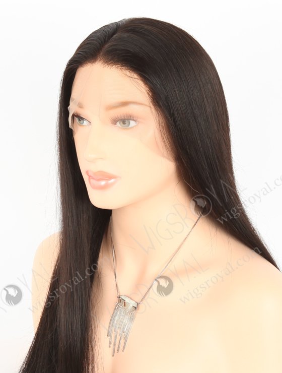 Natural Looking Pre Plucked Full Lace Wigs 24 Inch Natural Color Brazilian Virgin Hair FLW-04240-23037