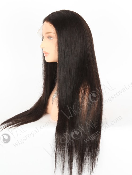 Natural Looking Pre Plucked Full Lace Wigs 24 Inch Natural Color Brazilian Virgin Hair FLW-04240-23036