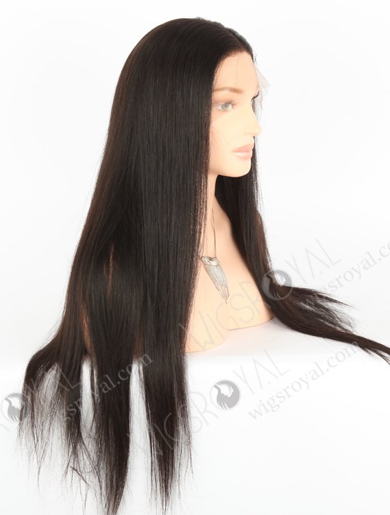 Natural Looking Pre Plucked Full Lace Wigs 24 Inch Natural Color Brazilian Virgin Hair FLW-04240-23038